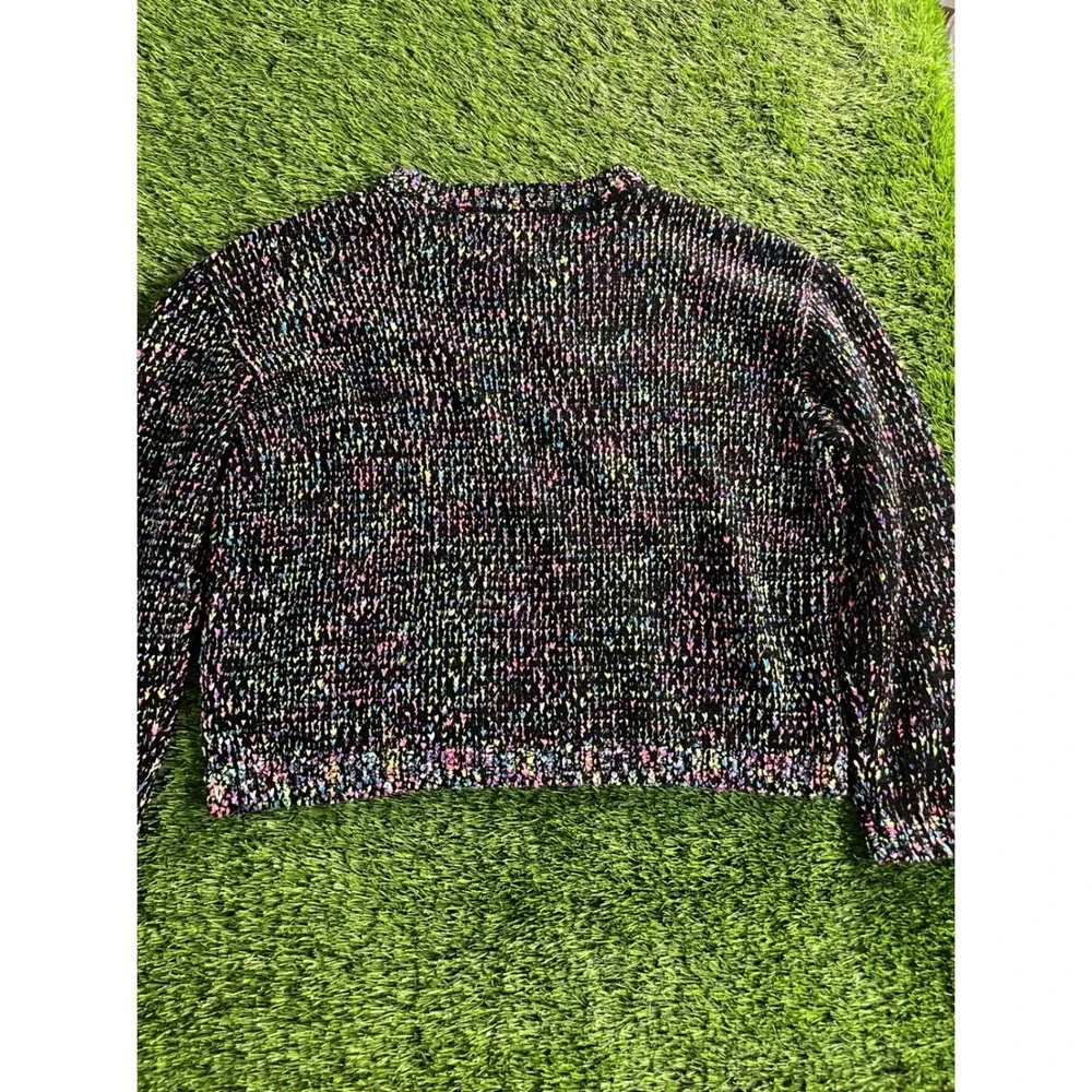 Justice Girls L 12-14 Multicolor Confetti Knit Crew Neck Pullover Winter Sweater